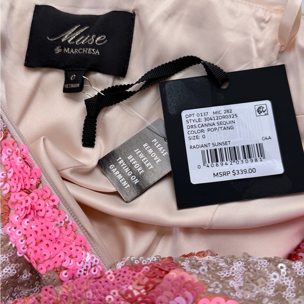 Muse Pink and Red Floral Sequin Maxi Dress - Picture 10 of 16